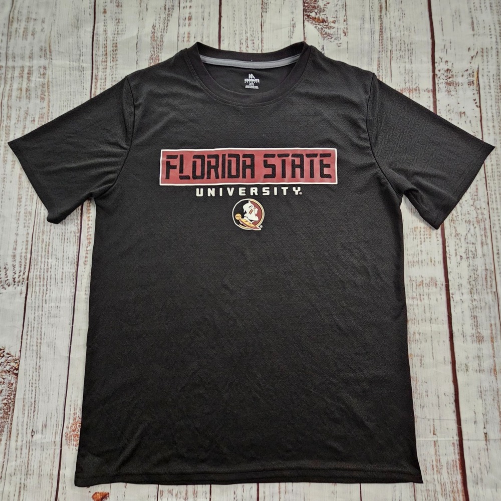 Florida State University Seminoles Black Short Sleeve Polyester T-Shirt Men's M